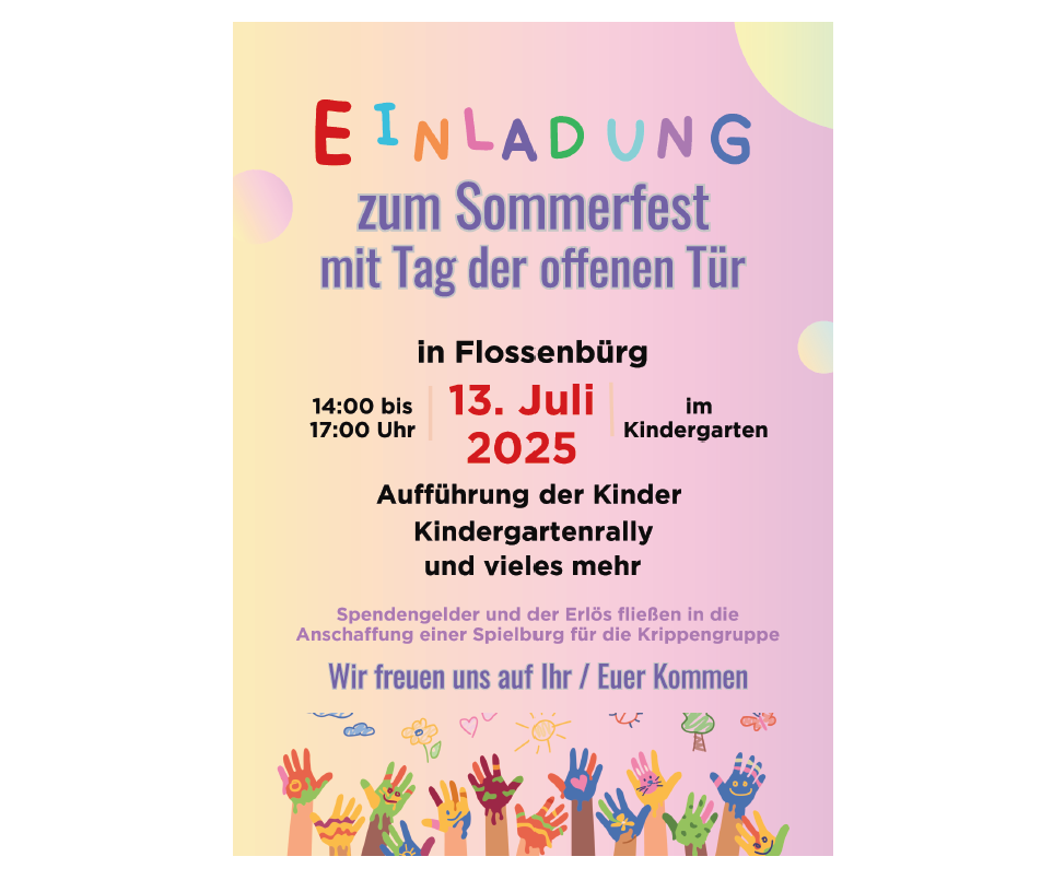 Einweihung Kindergarten – Kindergartenfest