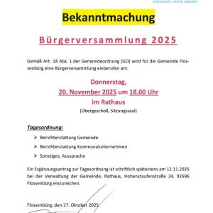 Bürgenversammlung November 2025