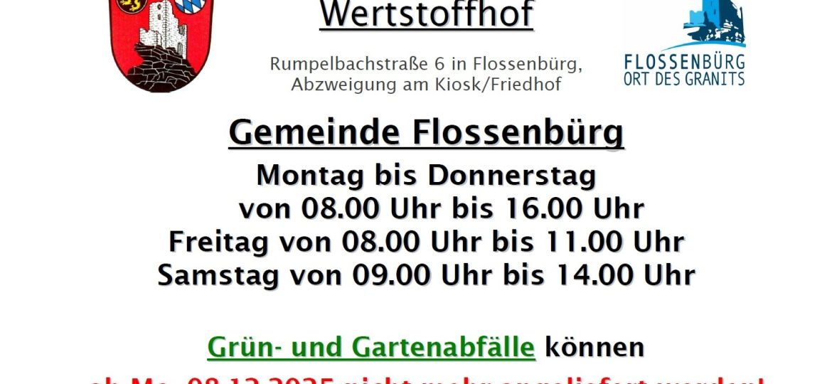 Grüngutanlieferung Ende 2025