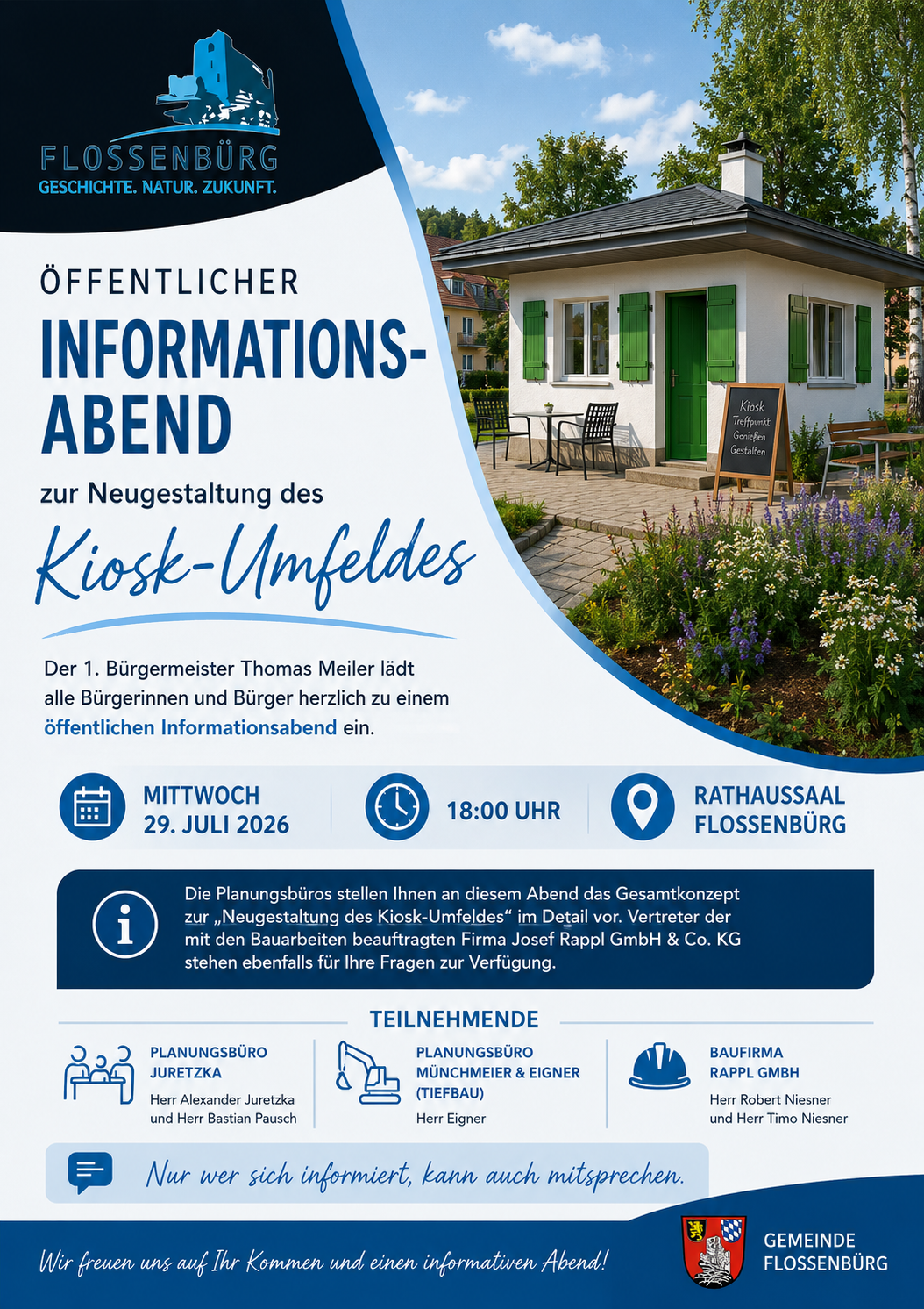 Plakat Infoveranstaltung Kiosk