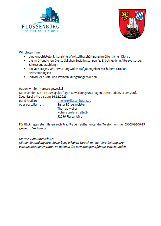 Stellenanzeige Leitung Kämmerei